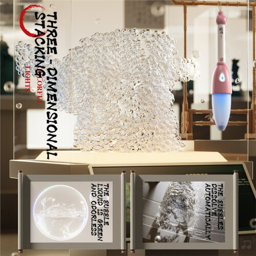 Writing Bubbles Pen Brush Bubble Stick Calligraphy Outdoor Automatic Handheld Bubble Maker 1