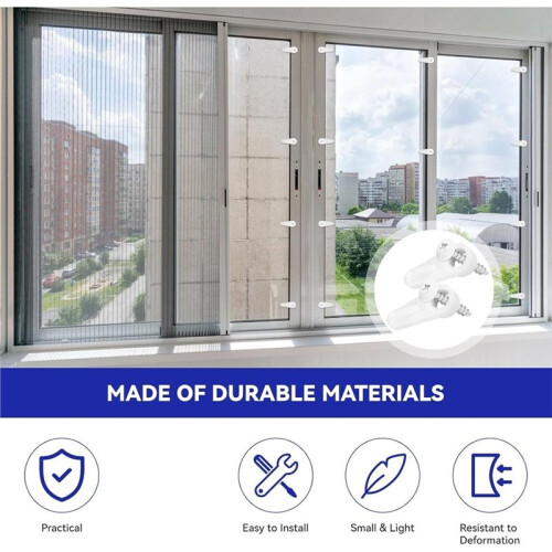 40 Pack Window Screen Clips,Window Screen Retainer Clips with Screws, Window Screen Holder Clips for Securing Window 2