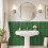 Azulejos de Backsplash 3D de Luxo Verde Esmeralda 24-Pack, Autoadesivos, 6x6 Polegadas, Adesivos de Azulejo de Vinil para Parede 5