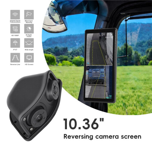 Monitor Verticale Touch Screen da 10,36" BSD per Visualizzazione Laterale con Registrazione In Loop e Telecamera per Auto per Camion e Autobus 1