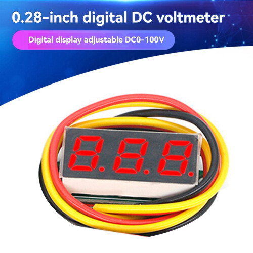 0.28 Inch Micro LED Digital Voltmeter  0-100V Car Auto Motorcycle Voltage Tester Meter Detector Red LED 10pcs 2