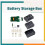 For  Power Tools 10Core 21700 Battery Storage Box Case Charging Board Nickel Strips Set Replacement Parts 5