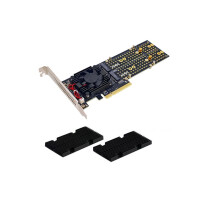 Split-Free PEX8747 4 Quad M.2 NVMe Naar PCIe 3.0 X8 Uitbreidingskaartadapter met Koellichaam, Ondersteunt 22110/2280/2242 Formaat SSD