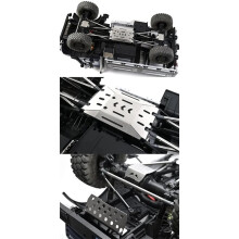 RVS Metalen Bumper Chassis Bescherming Skid Plate voor 1/7 MK07 JK07 RC Auto HD6100 Croboll Geüpgrade Onderdelen