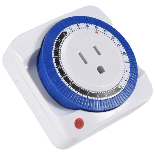 4X 24 Hour Timer Socket Mechanical Program Timer  Socket 125v Wall Outlet Protector  Saveing(US Plug) 1