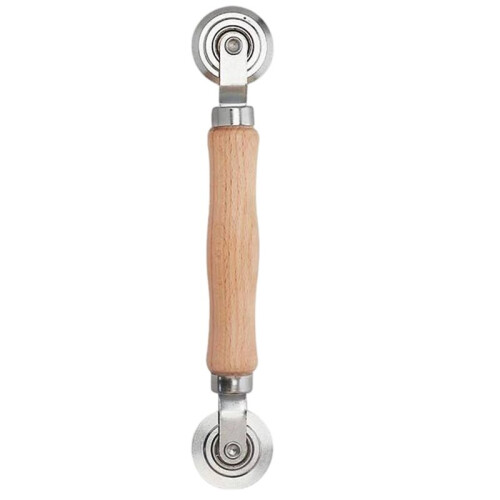 5pcs Double  Screen Spline Roller, Wooden Handle Metal Screen Rolling Tool for Window Repair Set 1