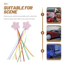 2St Auto Antenne Ornament, Weerbestendig En Stijlvol Roze Design