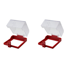 2 Piece Emergency Stop Button Cover, Removable Base Cover, Push Button Protector for Emergency Stop Button