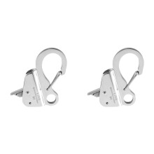 2X Stainless Steel Marine Yacht Boats Bumper Clip Quick Release Spring Adjustable Length Sliding Anchor Hooks