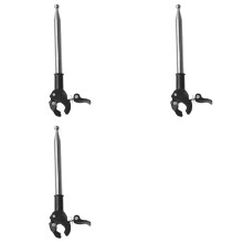 3pcs 1.2M Telescopic Flag Pole Stainless Steel Pole Flag Waving Flagpole Flag Pole Car Holder for Car Truck Boat Vehicle