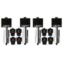 2X for Bambu H2S/H2D High Flow Hotend 0.4mm Hardened Steel Nozzle Replacement Kit for H2D/H2S/A1/A1
