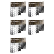 75 Pcs High Speed Steel Titanium Coated Drill Bits Set 3 4 5 mm Hex Shank
