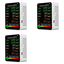 3X 6 in 1 Multifunctional Air Quality Tester LCD Display Home Indoor Office Wall Mounted Air Quality Tester