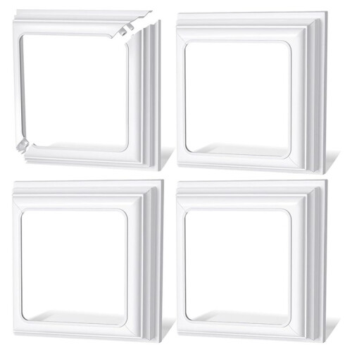 Saia de Poste de Vinil 4x4 Polegadas - Acabamento de Cobertura de Base de Poste Branco para Postes de Madeira e Vinil, Coluna de Deck e Varanda, 1