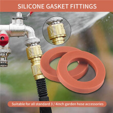 100Pcs Garden Hose Washers Silicone Rubber Washers Seals O Rings Soft Silicone Gasket Fittings for 3/4 Inch Garden Hose