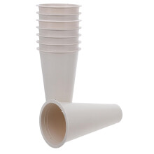 8St Herbruikbare Bloemhouder Plastic Voor Grafdecoraties Wit