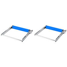 2X Adjustable Height Table Saw Roller-Stand Attachment,Cutting Machine Miter Saw Roller Support Stand for Support Frame