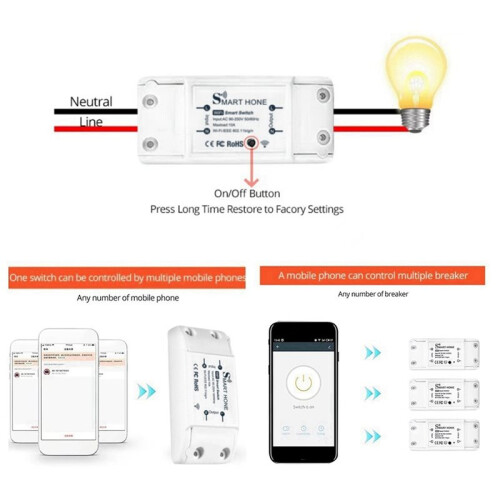 4X   Tuya  Home Wifi  Phone Wireless Remote Control Timing   Wireless Relay Module 2