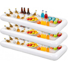 Inflatable Ice Buffet Tray for Drinks and Food White 130x60cm — inflatable ice bar, drink cooler, party buffet