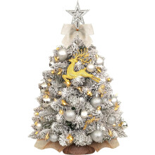 Artificial Tabletop Christmas Tree with LED Lighting 60 cm Silver — led artificial christmas tree