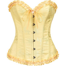 Women's Corset Bustier Top Slimming Comfortable Elegant Yellow Size S — women's corset, slimming top, yellow corset