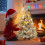 Artificial Tabletop Christmas Tree with LED Lighting 60 cm Silver — led artificial christmas tree 3