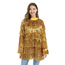 Weihnachtlicher Damenpullover Strick Mit Lustigem Goldfarbenem Design Größe 2XL/3XL — damen weihnachtspullover