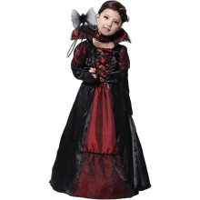 Wampirkostüm für Mädchen – 2-teilige Set für Halloween, Kleid 130–140 cm — kinder vampir kostüm, halloween kleid mädchen