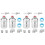 4pcs Water Float Valve, Stainless Steel Automatic Water Level Control Float Valve 1/2in and 3/4in Connection Types 1