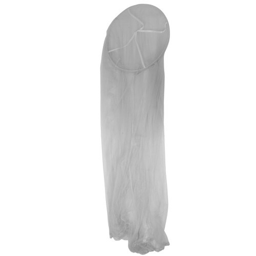 1Speeltent Bedgordijn Rond Grijs Polyester Bedkap Net