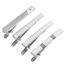 4St Klassieke Metalen Dasspeld Clips - Zakelijk En Formeel