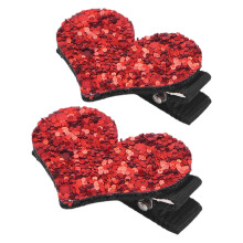 2St Hartvormige Haarclips Glimmend Voor En Vrouwen