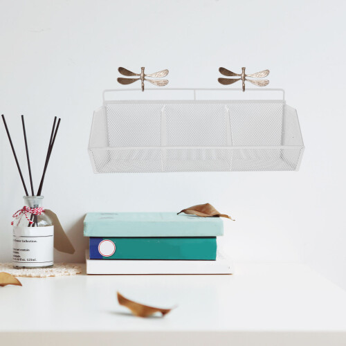 Ijlvolle Ijzeren Desktop Organizer Met 3 Compartimenten Wit 2