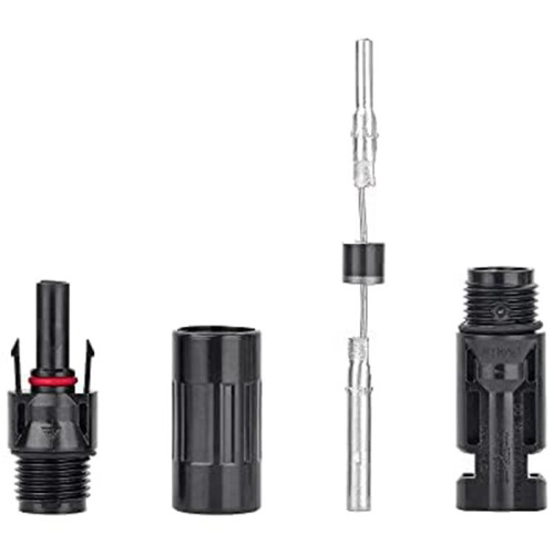 10 PCS PV Solar Panel Connector Male/Female 15A Built-in Diode Inline Fuse Solar Wire Connectors Waterproof 2