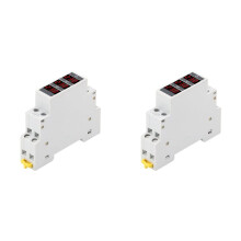 2X Modular LED Digital Three-Phase Voltmeter for Din Rail Voltage Meter AC80-500V