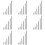 48pcs Dial Indicator Extension Stem Rod Set M2.5 Thread,10-100mm Extend Rod,Measurement for Dial & Digital Indicators 1