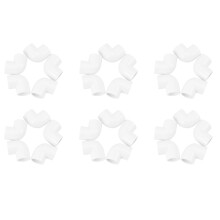 30 Pieces 20mm Dia 90 Angle Degree Elbow PVC Pipe Fittings Adapter Connector White