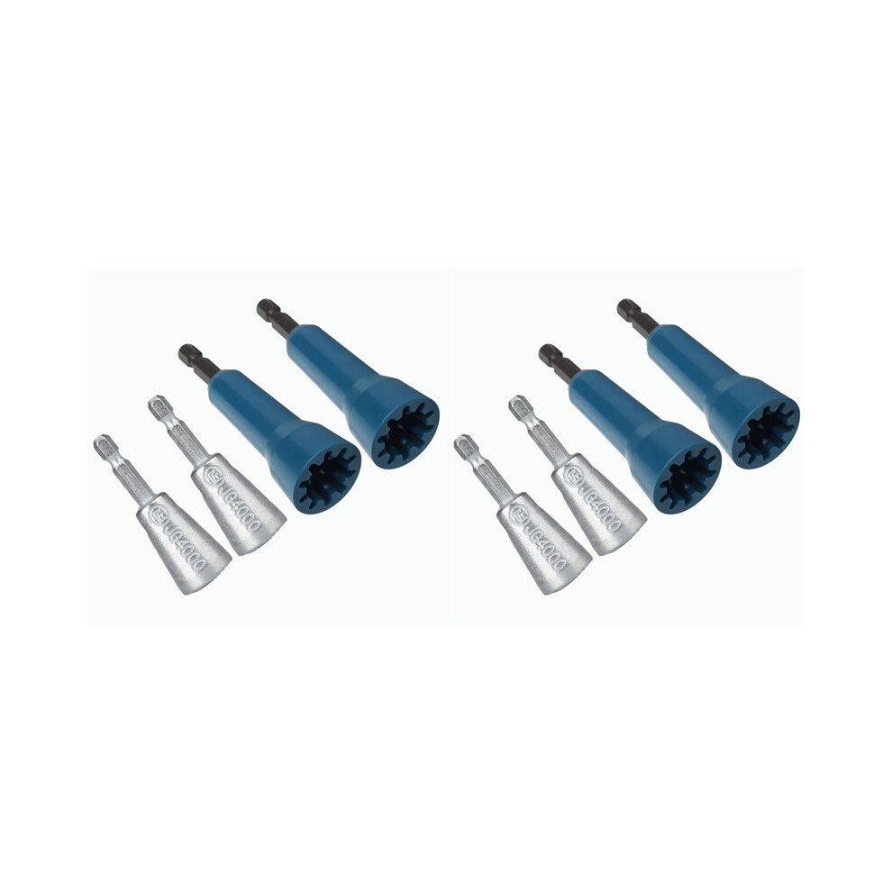 Wire Twister Tool For Drill 8Pcs Drill Wire Twister Spin Twist Wire Connector Nut Twister For Cable Quick Stripping 6032529454426
