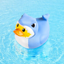 (Blue) Floating Pool Dispenser, Cute Duck Shape Portable Chlorine Container | Chlorine Floating Purifier.
