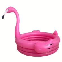 Flamingo Design Inflatable Pool - Durable PVC, 3-Layer Construction, Portable Summer Fun (1-3 People)