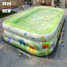 (300cm) Large Inflatable Swimming Pool, 3 Layers - Durable PVC Material, Suitable For Family Swimming - Outdoor Entertainment, Foldable