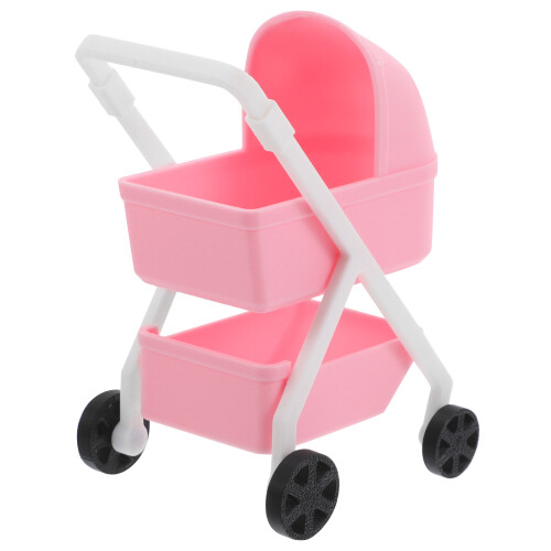 1Plastic Mini Poppenwagen Realistisch Met Schattig Design
