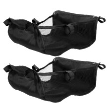 2St Zwarte Baby Stroller Opslagzak Oxfordstof Met Ruimte