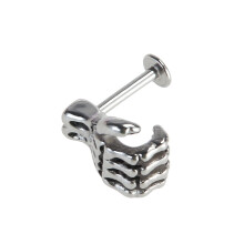 1Lip Piercing Studs Modieus Skelet Hand Lip Decoratie