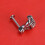 1Lip Piercing Studs Modieus Skelet Hand Lip Decoratie 6