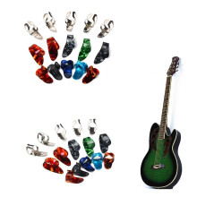 15St Lichtgewicht Gitaar- En Basduimpicks Van Roestvrij Staal Met Etui