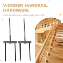 2 Sets Newel Post Fastener Newel Post Mounting Kit Wood Handrail Installation Hardware Works Finished Floors, Stairs
