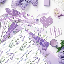 24 Sheets Scrapbook Paper 12inch X 12inch Double-Sided Bows Pattern Paper Decorative Decoupage Cardstock Lavender