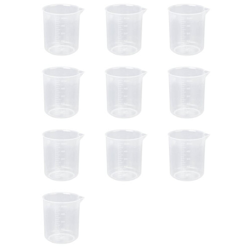 10X 500ml Graduated Beaker Transparent