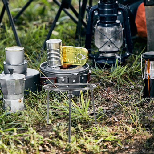 Camping Driepoot Van Staal Voor Op Open 2